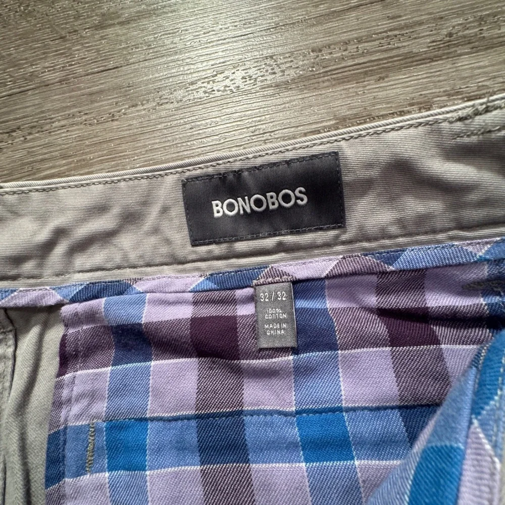 Bonobos Pants Mens 32 Gray 100% Cotton Slim Chino Preppy Quiet Luxury 32x31